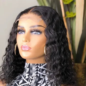 Curly 4x4 Closure Bob Wig