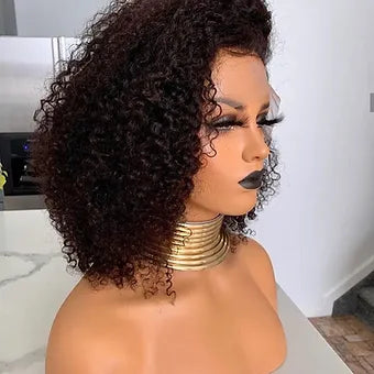 Curly 13x4 Frontal Bob Wigs