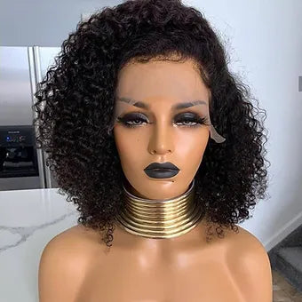 Curly 13x4 Frontal Bob Wigs