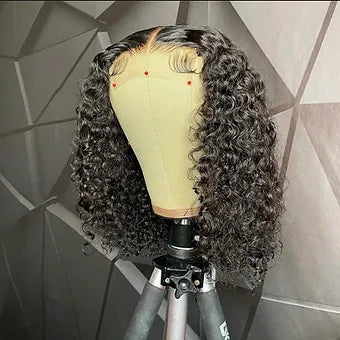 Curly 4x4 Closure Bob Wig