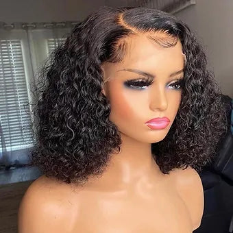 Curly 13x4 Frontal Bob Wigs