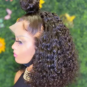 Curly 13x4 Frontal Bob Wigs