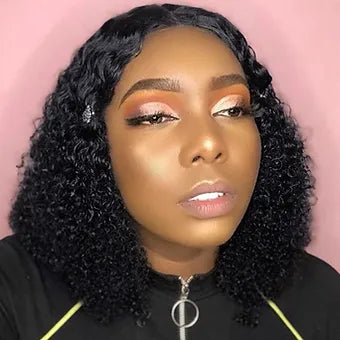 Curly 4x4 Closure Bob Wig