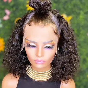 Curly 13x4 Frontal Bob Wigs