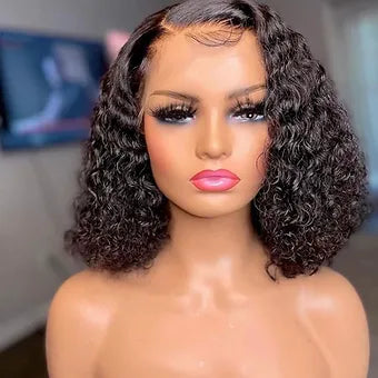 Curly 13x4 Frontal Bob Wigs