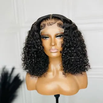 Curly 4x4 Closure Bob Wig