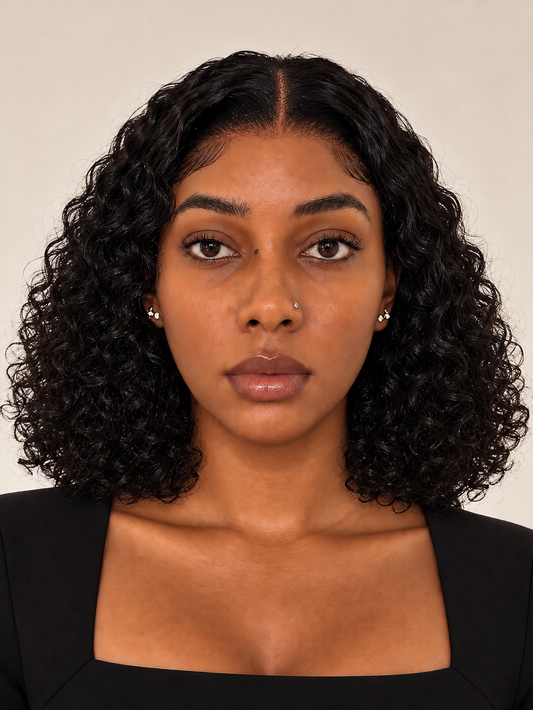 Curly 4x4 Closure Bob Wig